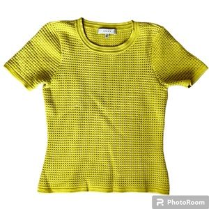 Milly Yellow Knitted Blouse. Small.